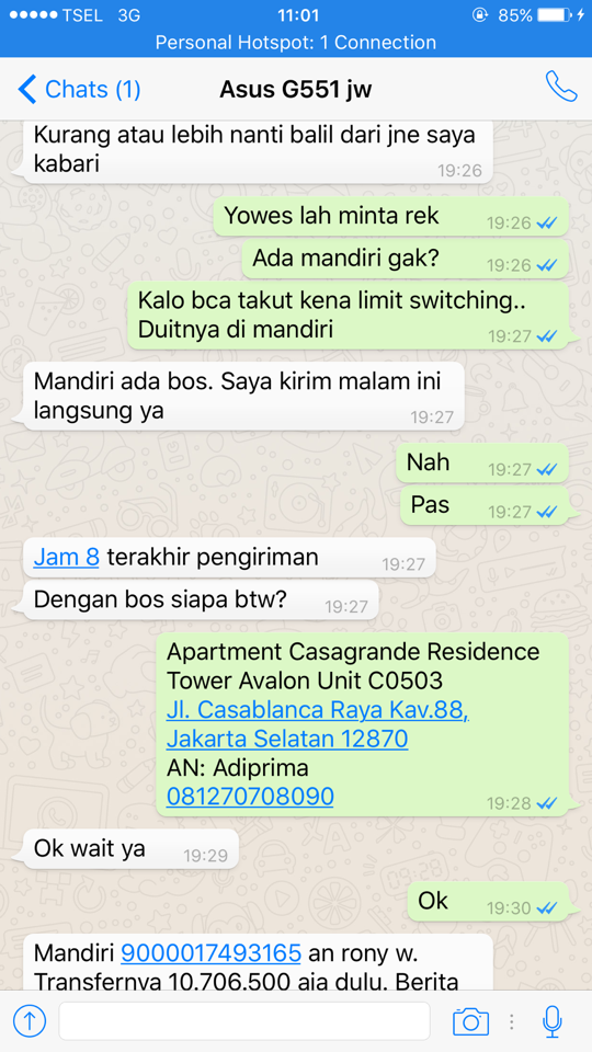 Surat Terbuka Untuk Verified Seller SuperSenior , Penipu seller Laptop ASUS GL551