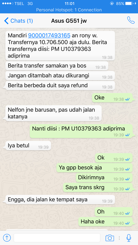 Surat Terbuka Untuk Verified Seller SuperSenior , Penipu seller Laptop ASUS GL551
