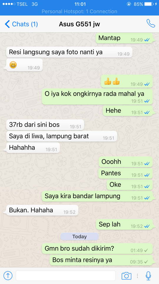 Surat Terbuka Untuk Verified Seller SuperSenior , Penipu seller Laptop ASUS GL551
