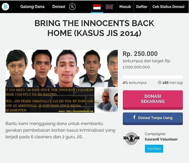 "Bring the innocents back home", Membantu Pembebasan Korban Kriminalisasi Kasus JIS