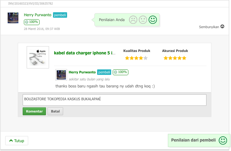 kabel data charger iphone 5 iphone 6 original