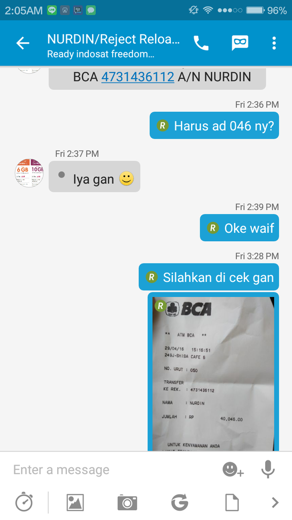 Hati hati yang mau beli paket inject kuota di orang ini id kaskus iwanpalas