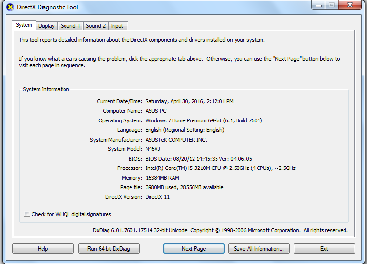 ASK Gan masalah Display Driver ASUS Laptop N46VJ