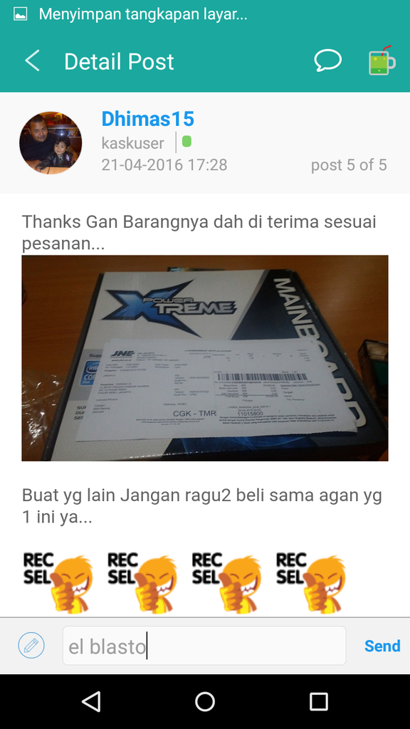 TESTIMONIAL DARI YANG SUDAH BERTRANSAKSI DI ELBLASTO/ KASKUS ID: BLASTOISE77 