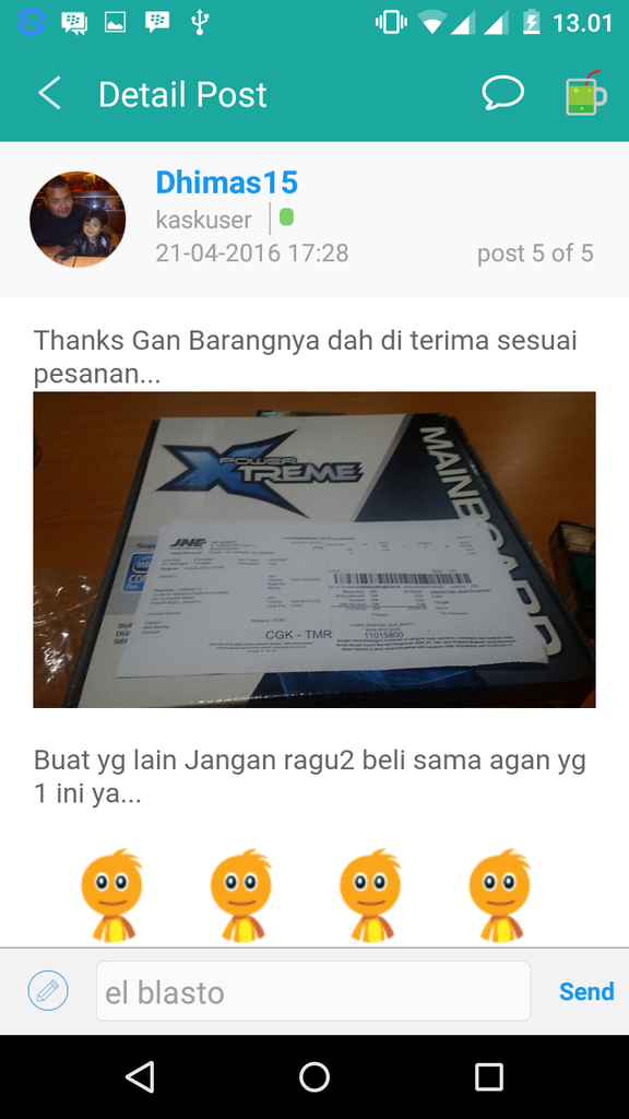 TESTIMONIAL DARI YANG SUDAH BERTRANSAKSI DI ELBLASTO/ KASKUS ID: BLASTOISE77 