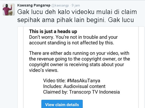 wow video kaesang pangareb #masakutanya di klaim transcorp