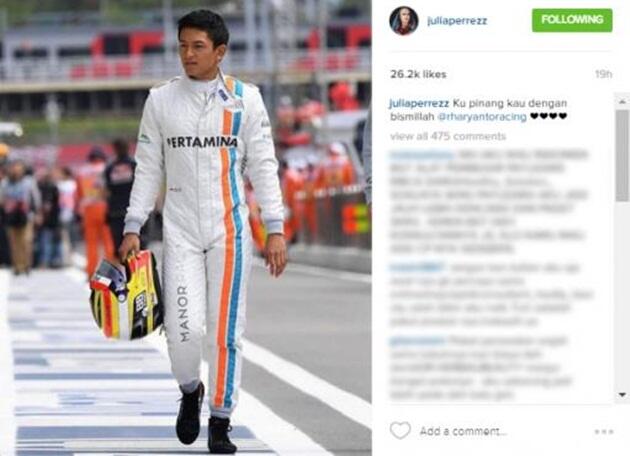 Ingin Nikahi Rio Haryanto, Julia Perez: Kupinang Kau dengan Bismillah 
