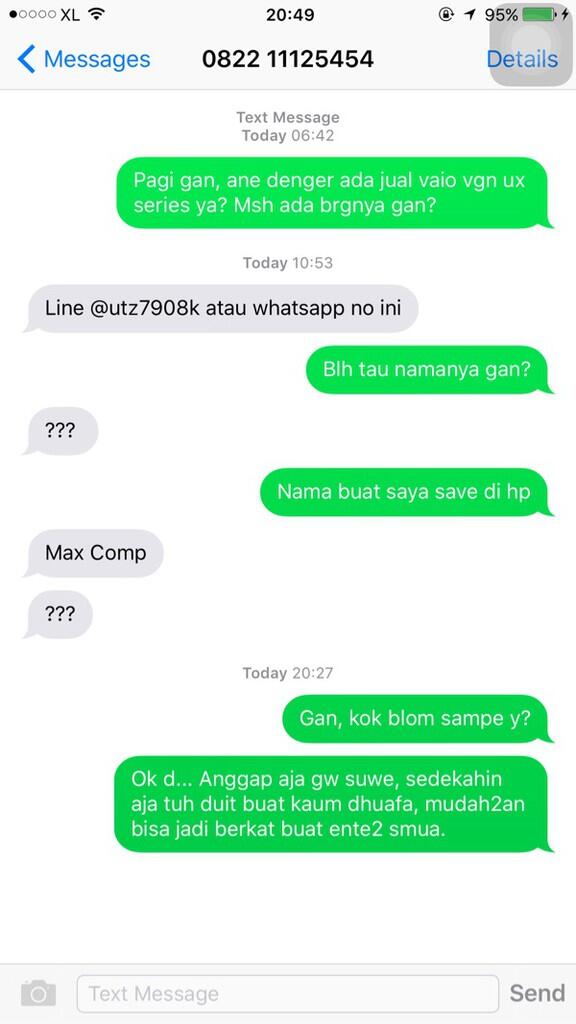 Awas penipuan gan