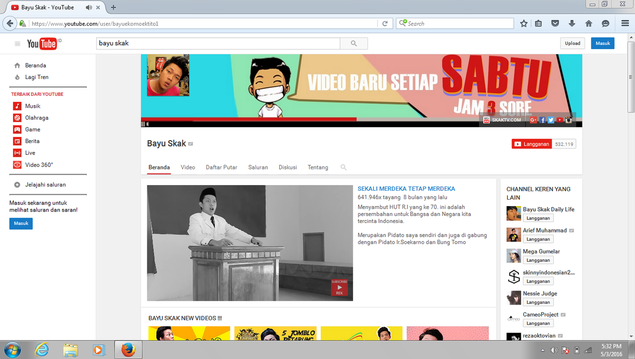 Bosen Nonton TV ? Coba kunjungi Channel Youtuber Indonesia Ini