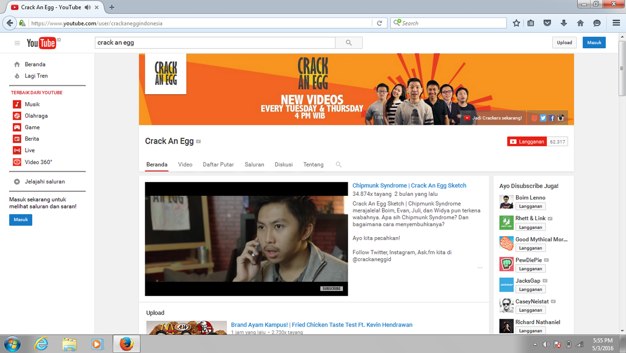 Bosen Nonton TV ? Coba kunjungi Channel Youtuber Indonesia Ini