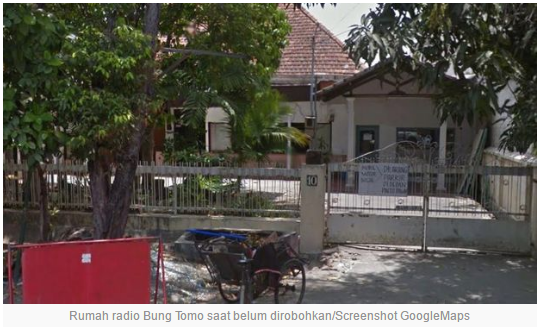 Rumah Tempat Bung Tomo Siaran Radio Kemerdekaan Dirobohkan