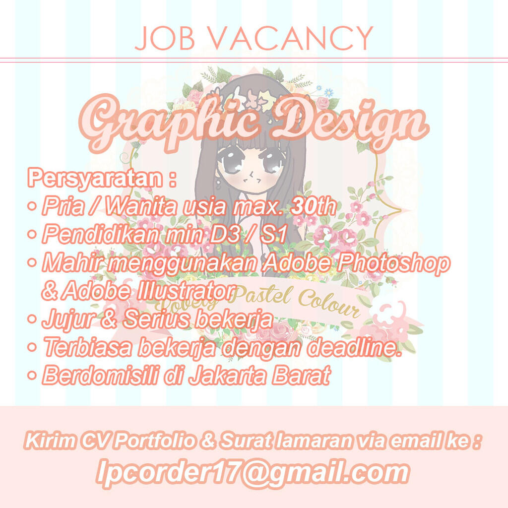 &#91; Jakarta &#93; Lowongan Graphic Design / Desain Grafis Jakarta Barat