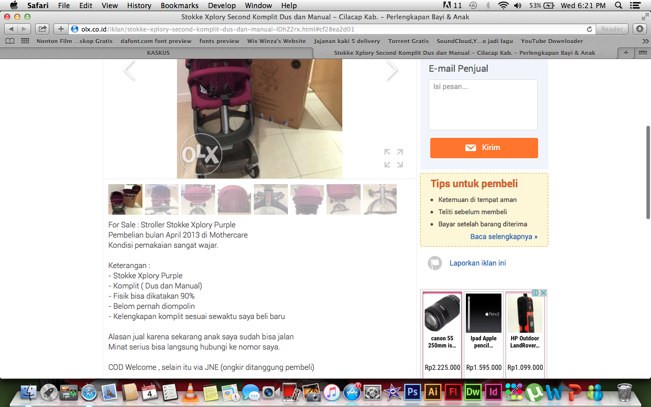 PENIPUAN OLX iPod touch 5th Generation 32GB Blue Mint Condition IngridKarlina