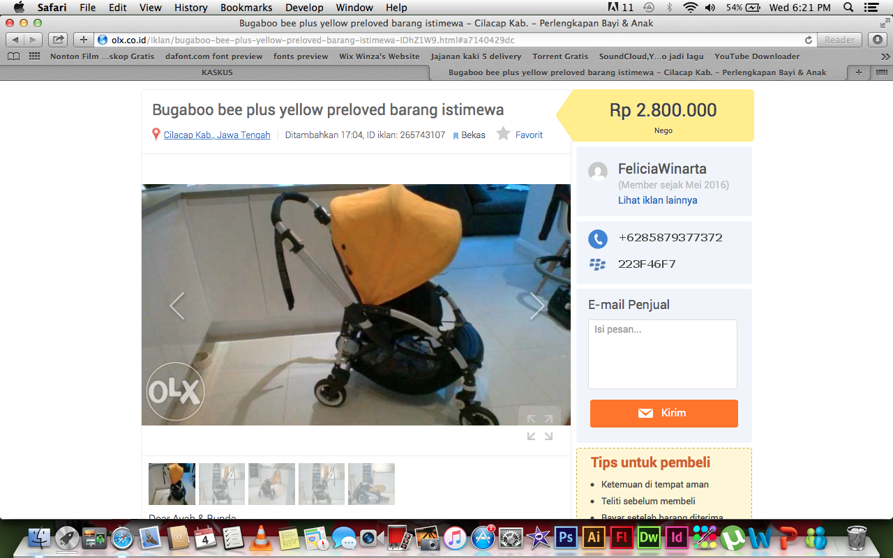 PENIPUAN OLX iPod touch 5th Generation 32GB Blue Mint Condition IngridKarlina