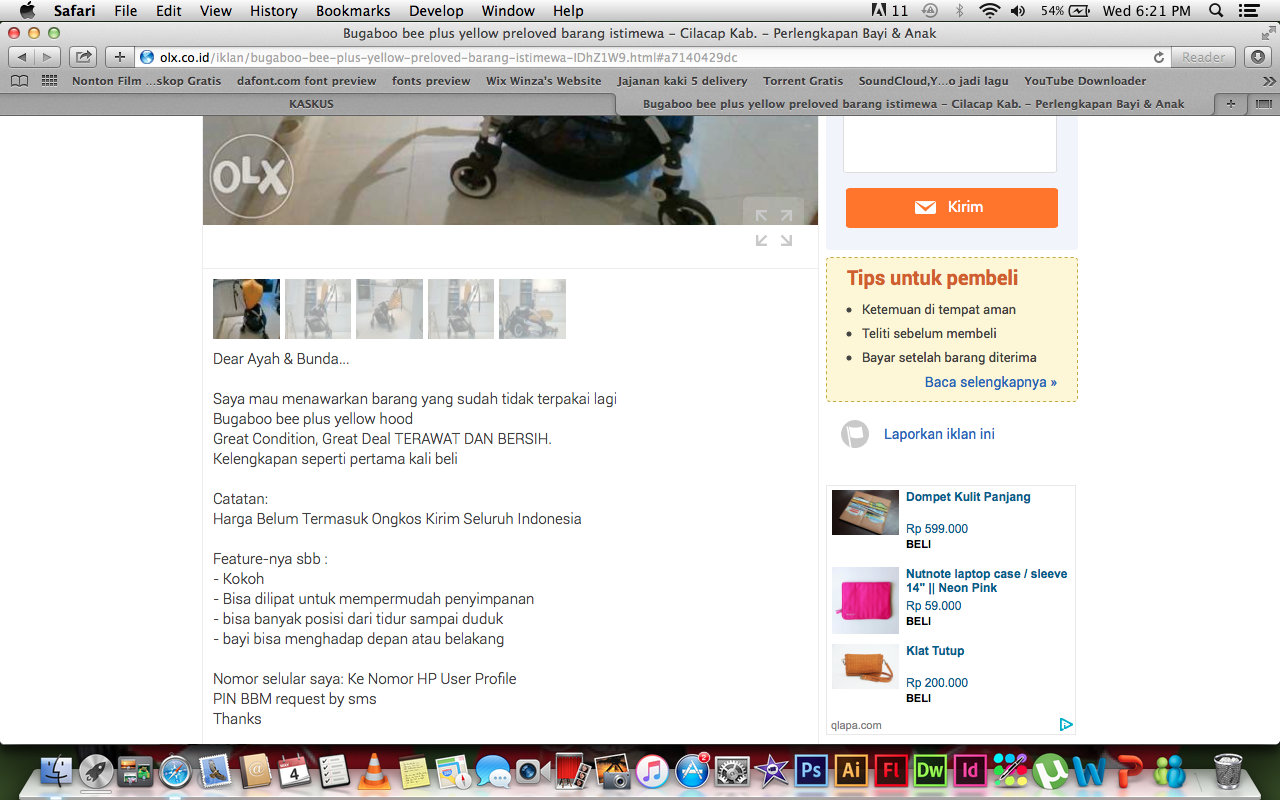 PENIPUAN OLX iPod touch 5th Generation 32GB Blue Mint Condition IngridKarlina