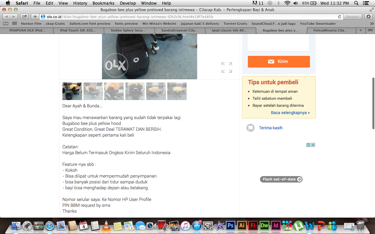 PENIPUAN OLX iPod touch 5th Generation 32GB Blue Mint Condition IngridKarlina