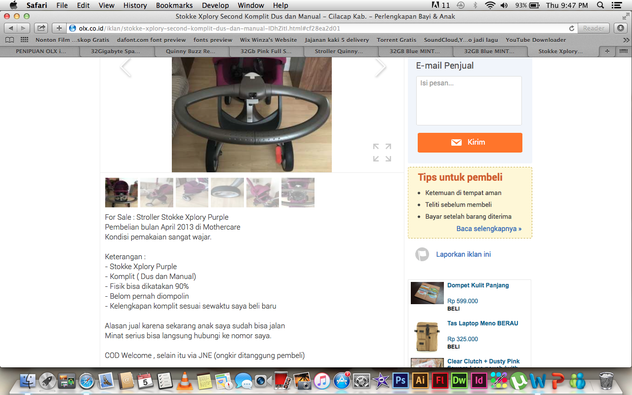 PENIPUAN OLX iPod touch 5th Generation 32GB Blue Mint Condition IngridKarlina