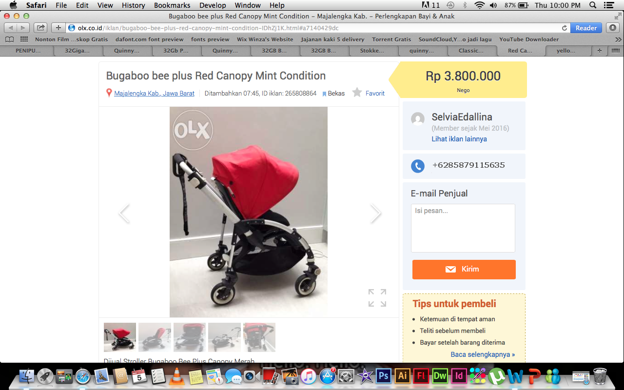 PENIPUAN OLX iPod touch 5th Generation 32GB Blue Mint Condition IngridKarlina