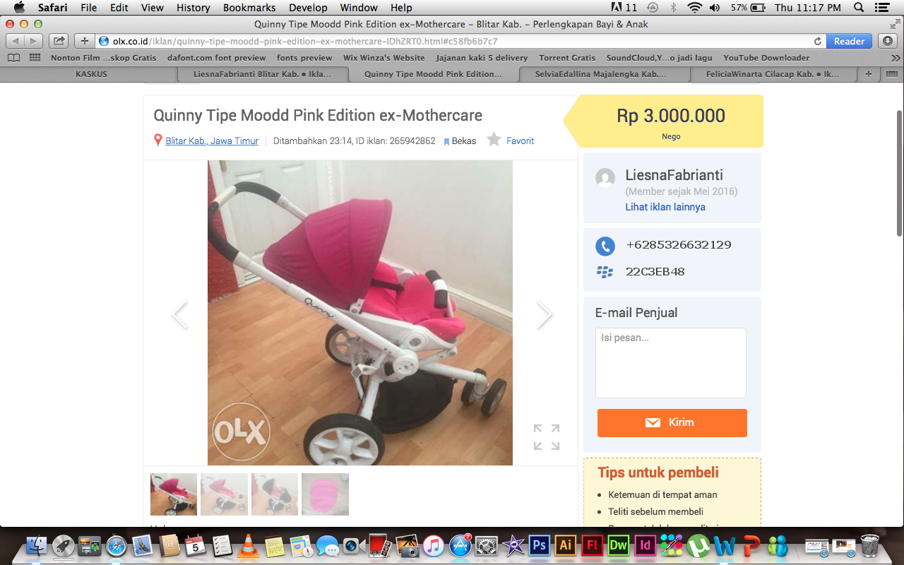 PENIPUAN OLX iPod touch 5th Generation 32GB Blue Mint Condition IngridKarlina