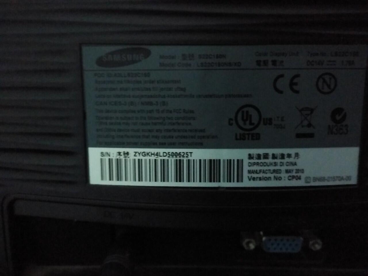 klaim garansi LED Monitor samsung ada tompel nya