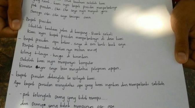 Pelajar Banten Minta Beras ke Jokowi untuk Orangtuanya
