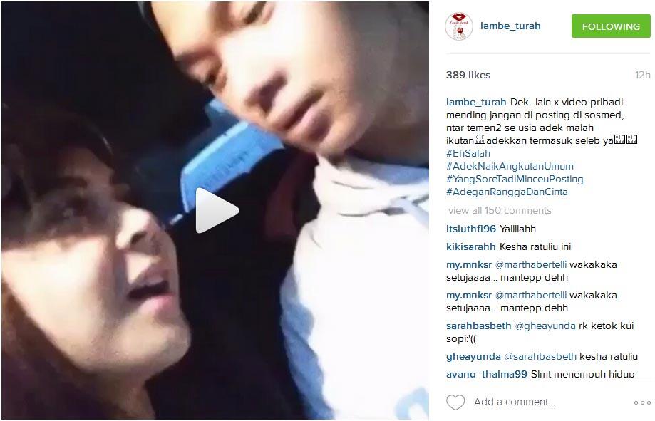Heboh.. Artis Kesha Ratuliu Posting Ciuman Bibir di pada Mobil