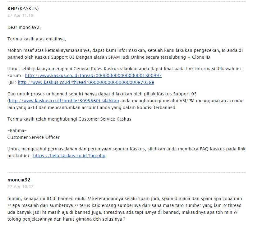 ADA APA DENGAN KASKUS ?? ID DI BANNED MULU DAN GAK ADA RESPON !!