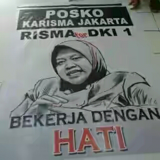 Baliho Pemenangan Risma untuk Pilgub DKI Beredar