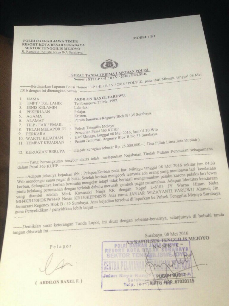 Kehilangan motor ninja rr sby &#91;help&#93;