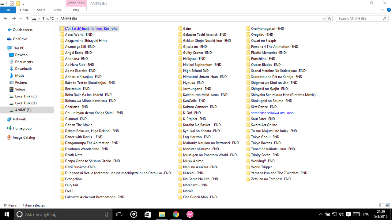 Folder anime ane nama foldernya jadi biru