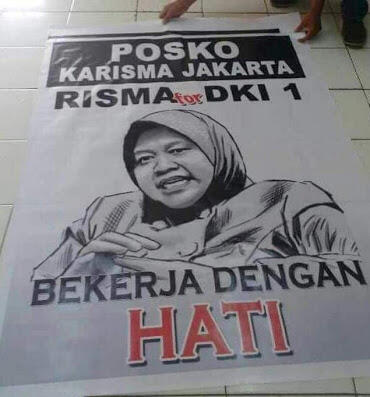 Posternya Tantang Ahok Beredar di Jakarta, Ini Kata Risma