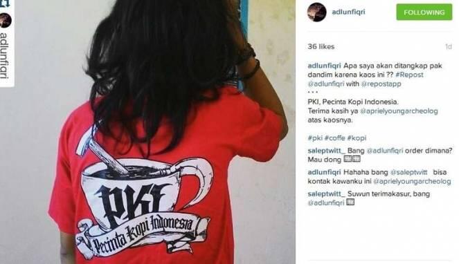 Gara-gara Kaos Pecinta Kopi Indonesia, Dua Aktivis Ditangkap