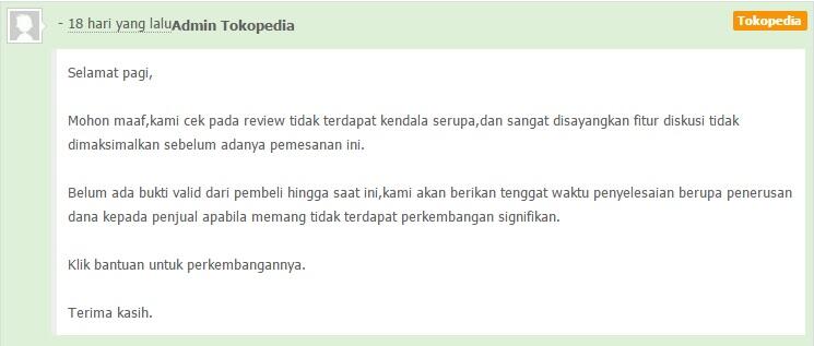 Pengalaman belanja NYAMAN via Tokopedia