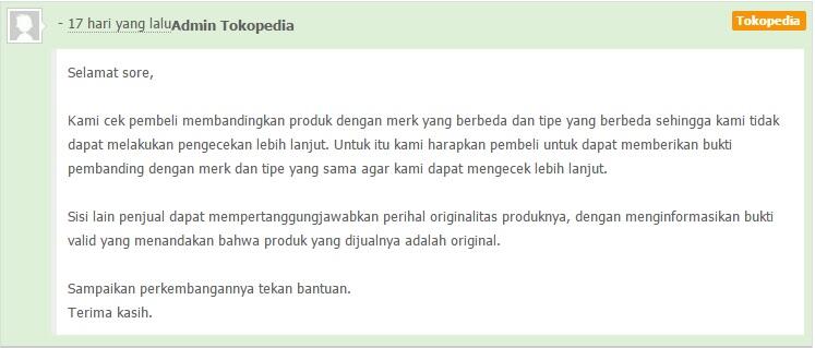 Pengalaman belanja NYAMAN via Tokopedia