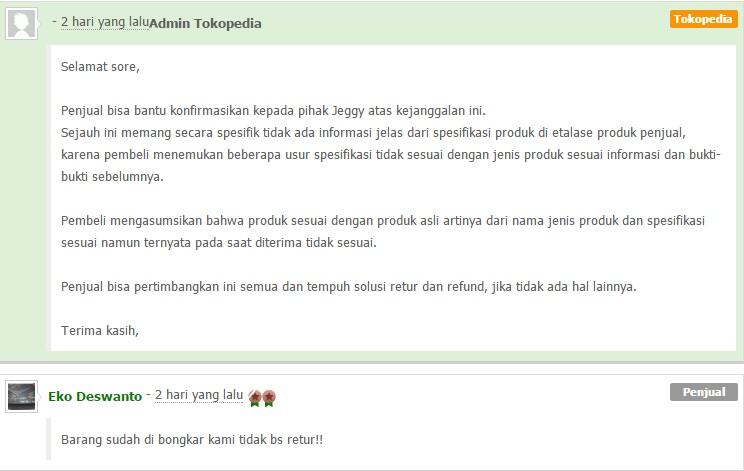 Pengalaman belanja NYAMAN via Tokopedia