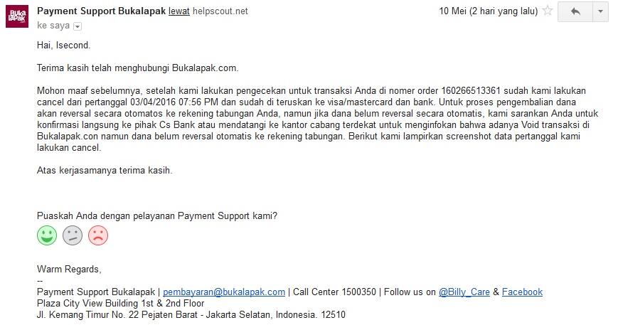 Surat terbuka untuk bukalapak atas ketidak jelasan refund dana 