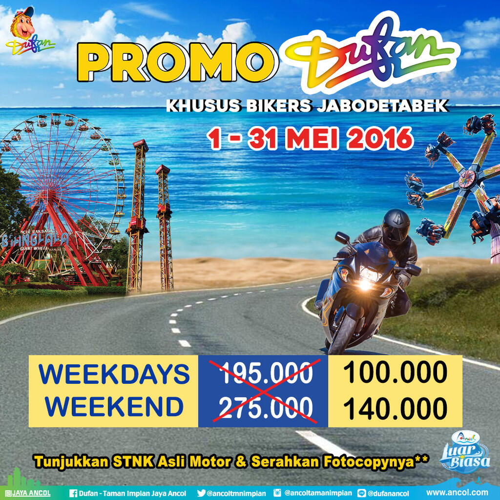 &#91;KOMBAT Deals&#93;Promo Dufan Khusus Bikers JABODETABEK