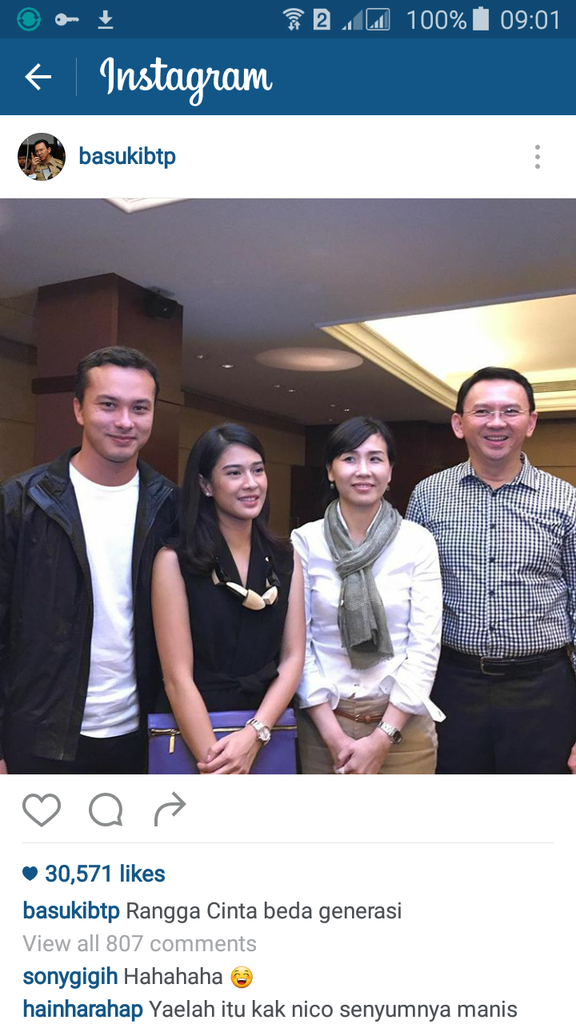 Lihat Wajah Veronica saat Ahok Disanding Dian Sastro untuk Selfie