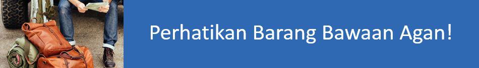 Perhatikan Barang Bawaan Agan!