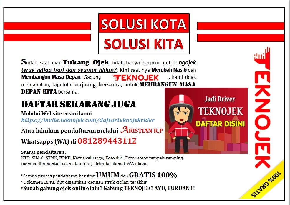 LOWONGAN KERJA FREELANCE OJEK ONLINE