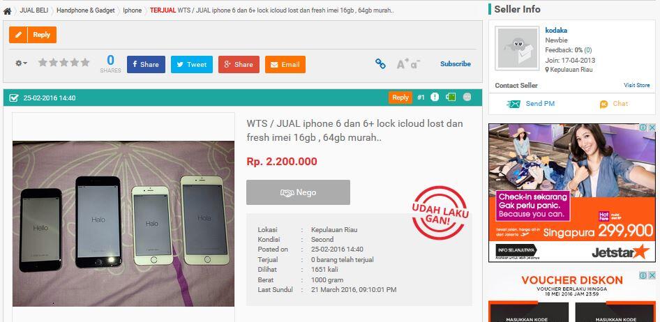 Investigasi Jual-Beli Barang Curian di FJB KASKUS