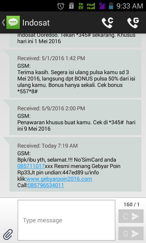 Ane Dapet Kejutan dari Indos*t gan ! Penipuan/Bukan?