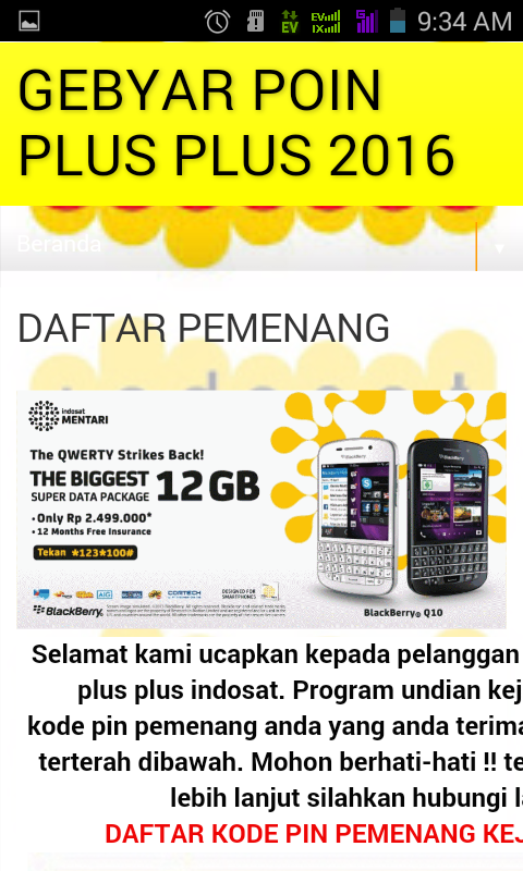 Ane Dapet Kejutan dari Indos*t gan ! Penipuan/Bukan?