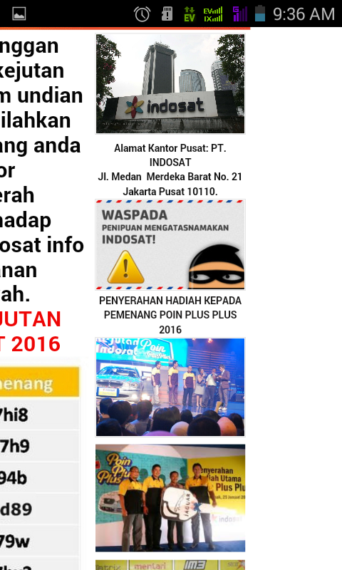 Ane Dapet Kejutan dari Indos*t gan ! Penipuan/Bukan?