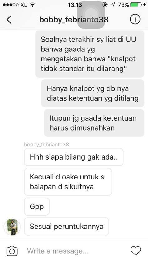 Ngajak Polisi Debat Masalah Knalpot, Eh Si Agan Ini Malah Di Blok Gan! Kalah Debat