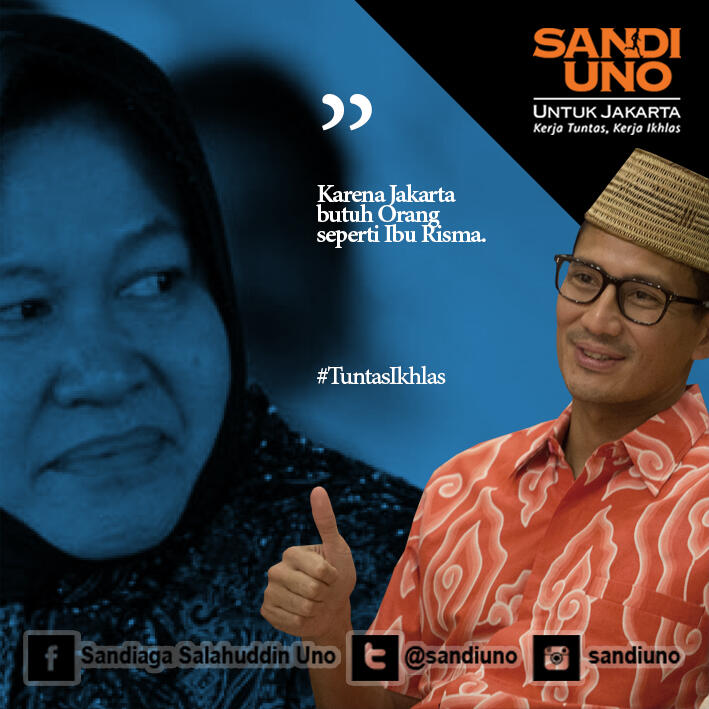 Duet Risma-Sandiaga Cocok untuk Lawan Ahok