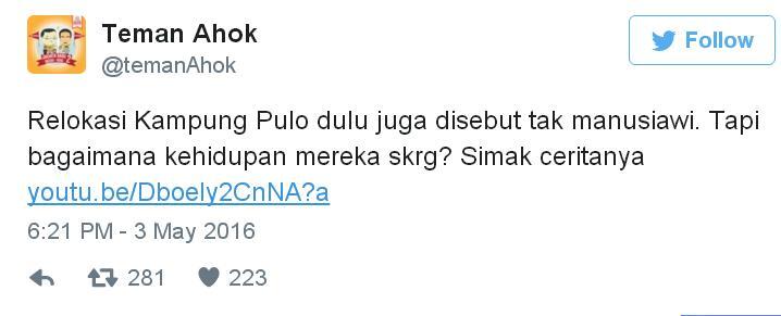 Ahok Sudah Relokasi 14.900 Warga ke Rumah Susun