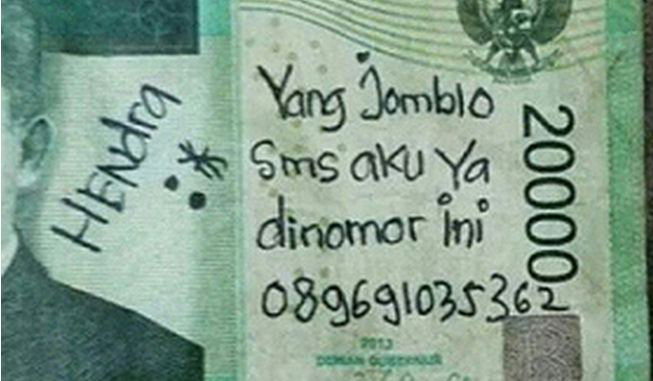 Karena Hukuman Yang Berat Uang Kertas Tak Lagi Di Coret-Coret?