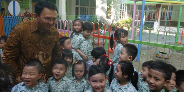 Ahok Tertawa Melihat Polah Anak TK yang Heboh Teriak &quot;Hidup Ahok... Hidup Ahok&quot;