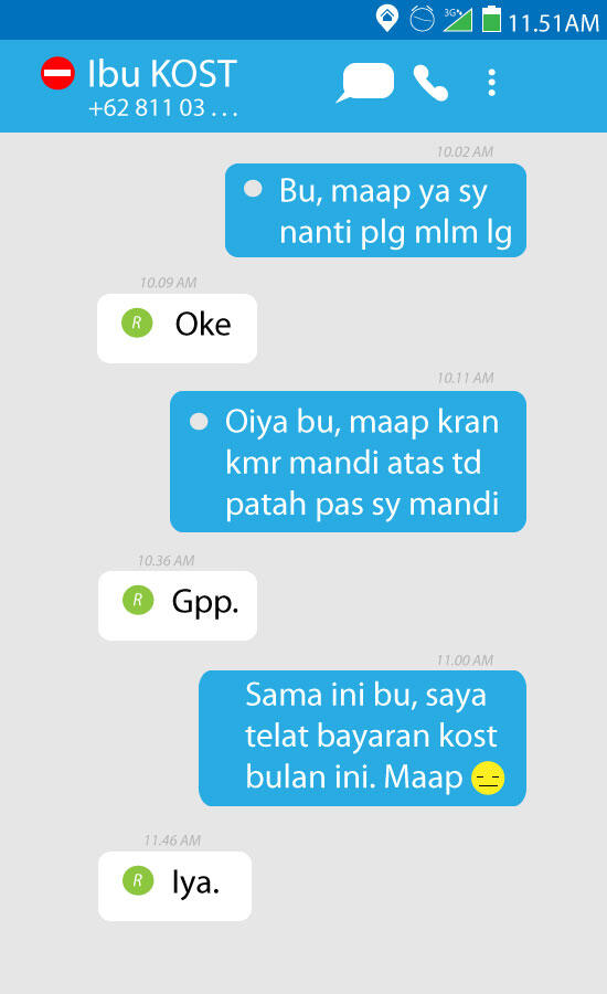 Tipe Ibu Kost Diliat Dari Cara SMS-nya Gan! (Ibu Kost Agan Masuk yg mana?)